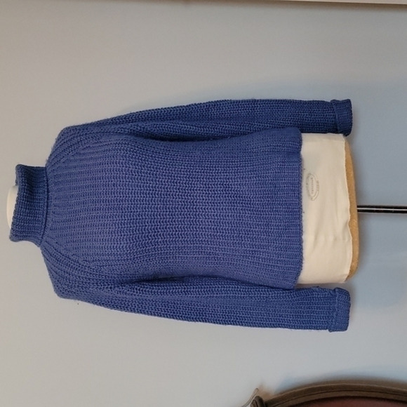 ALPACA 111‎ BLUE TURTLENECK SWEATER (sz - med) - Picture 1 of 3